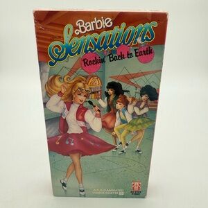 Vintage Barbie Sensations Rockin' Back to Earth VHS 1987 Color Animation Video